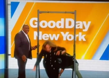 Morning anchor attempts pull-up, ends up falling flat on her face on live television