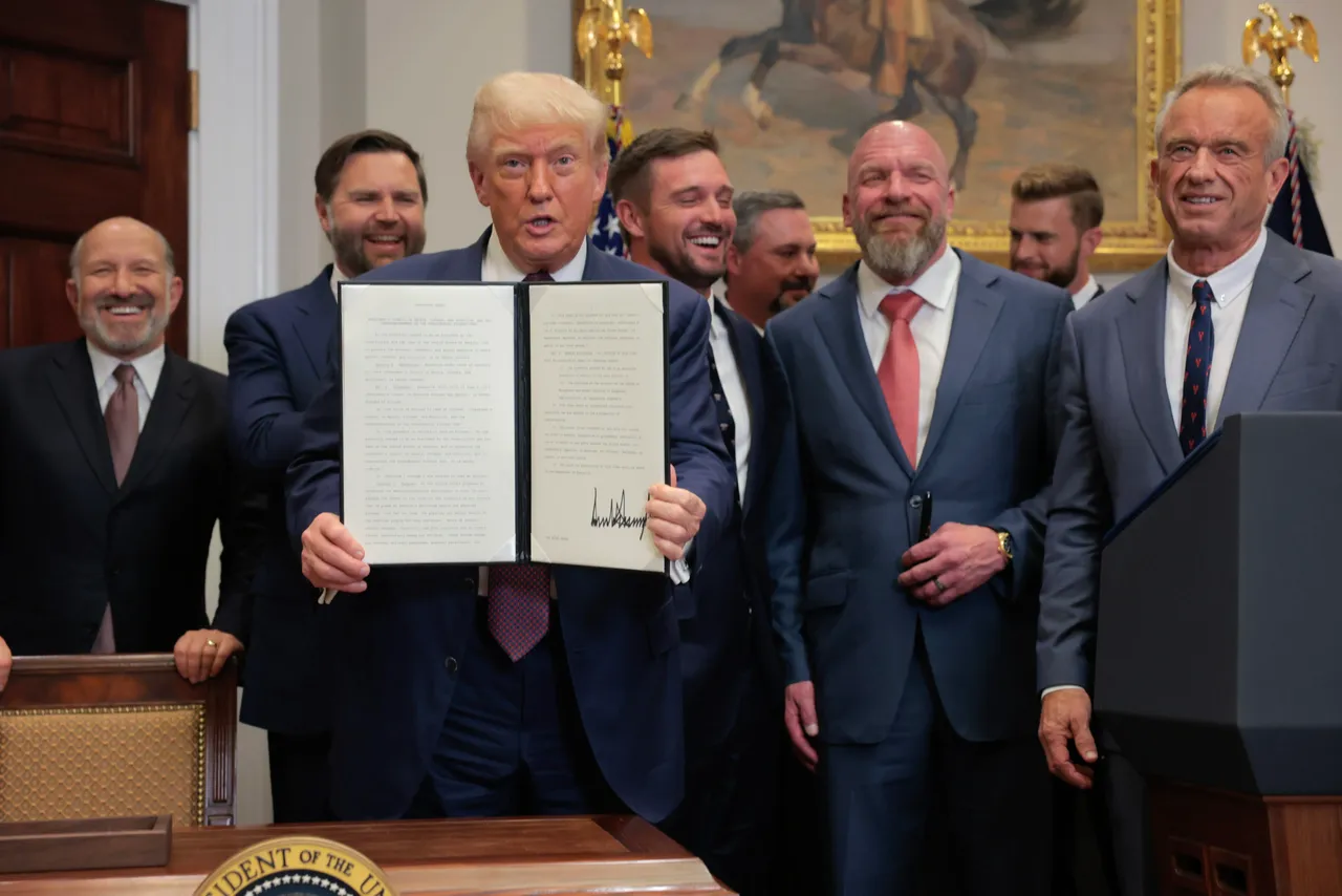 President Trump Signs Executive Order In White House's Roosevelt Room
