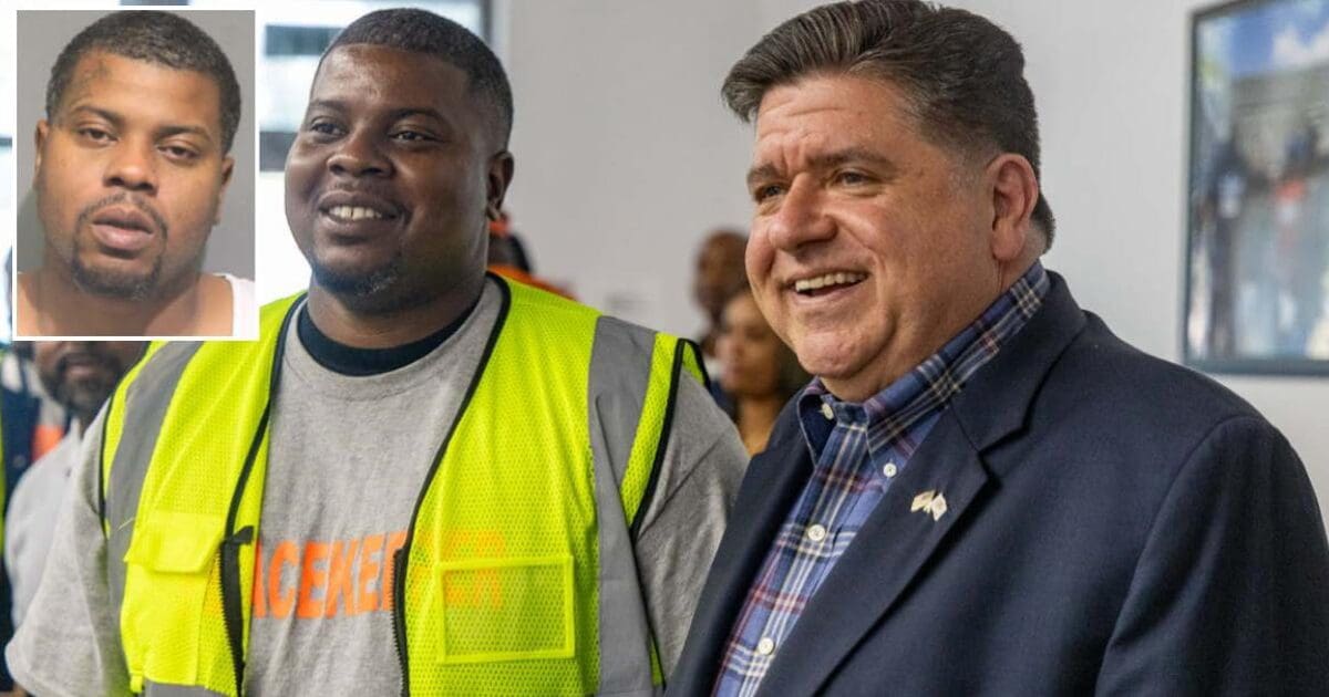 Pritzker scrubs photo posing with career criminal ‘Peacekeeper’ currently charged with murder