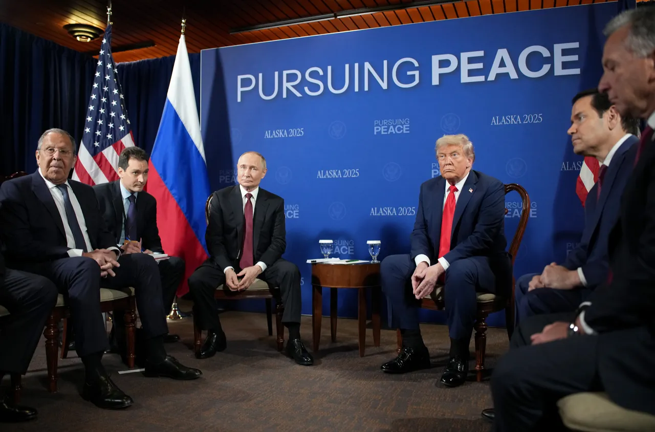 ANCHORAGE, ALASKA - AUGUST 15: U.S. President Donald Trump (R) and Russian President Vladimir Putin (L) hold a meeting at Joint Base Elmendorf-Richardson on August 15, 2025 in Anchorage, Alaska. (Photo by Andrew Harnik/Getty Images)
