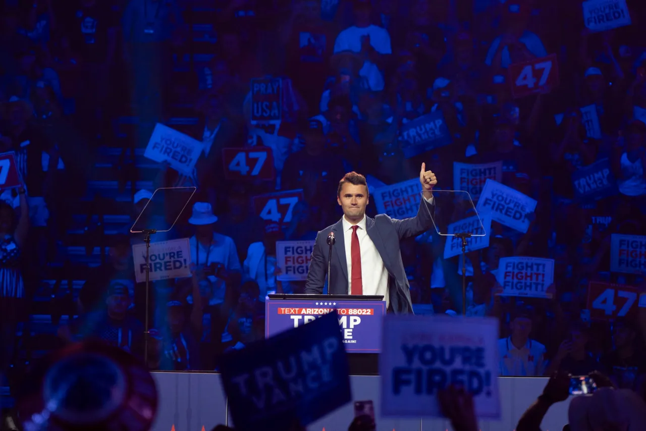 Turning Point USA Founder Charlie Kirk speaks during a campaign rally. (Photo by Rebecca Noble/Getty Images)