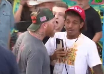 Thug gets bear spray in his face for trying to vandalize Charlie Kirk’s memorial