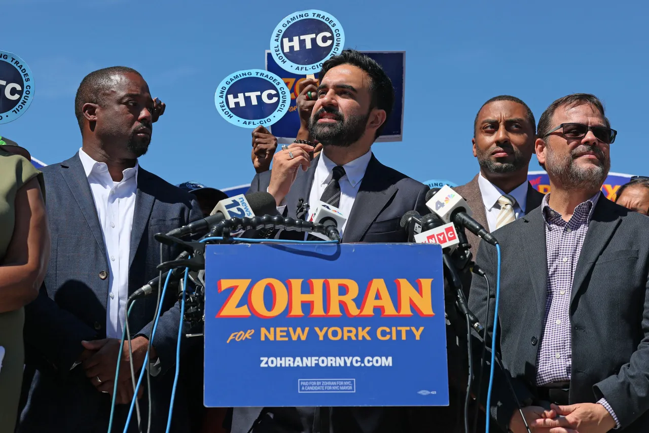 NEW YORK, NEW YORK - SEPTEMBER 02: New York City Mayoral Candidate Zohran Mamdani speaks during a rally at Lou Gehrig Plaza on September 02, 2025 in the South Bronx in New York City. (Photo by Michael M. Santiago/Getty Images)