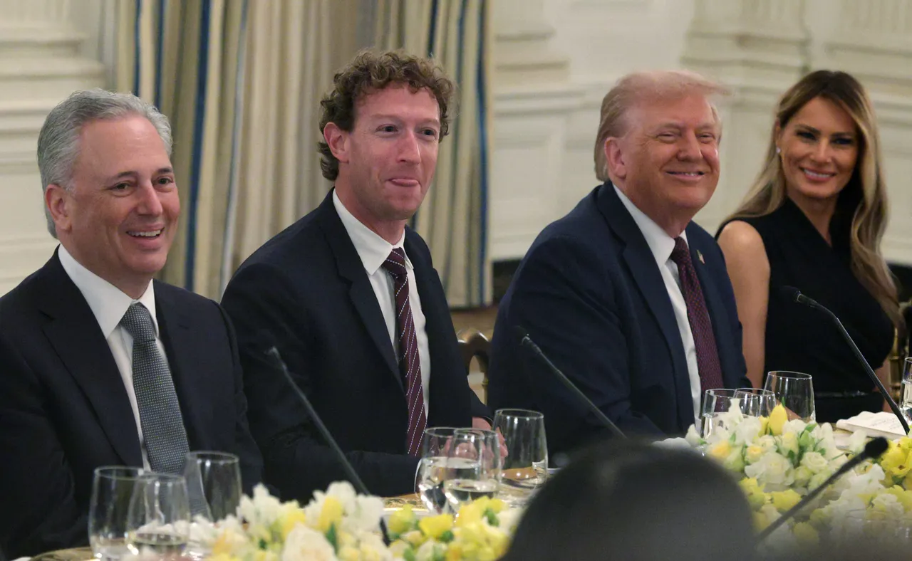 WASHINGTON, DC - SEPTEMBER 04: (L-R) White House “AI and Crypto Czar” David Scahs, Meta CEO Mark Zuckerberg, U.S. (Photo by Alex Wong/Getty Images)