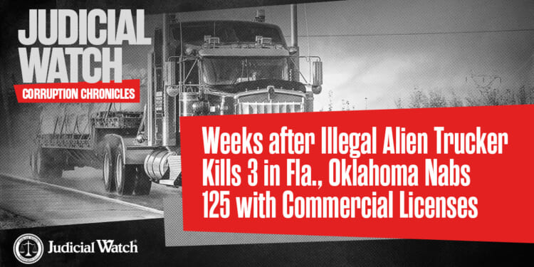Weeks after Illegal Alien Trucker Kills 3 in Fla., Oklahoma Nabs 125 with Commercial Licenses