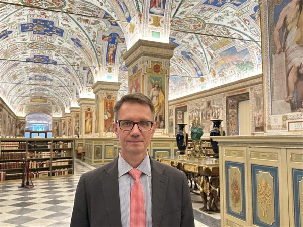 Timothy Janz, the Vatican Library’s former vice prefect and now Scriptor Graecus. Credit: Courtney Mares/CNA