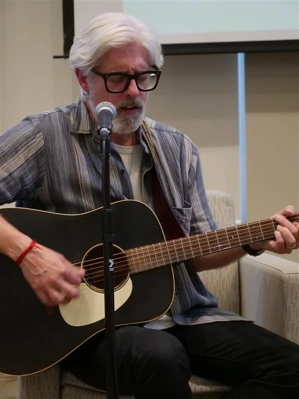 Sanctuary Ambassador and Grammy nominated artist Matt Maher sings at an event hosted at the Archdiocese of Vancouver, where Sanctuary was presenting on mental health and faith on July 21, 2025. Credit: Nicholas Elbers/The BC Catholic