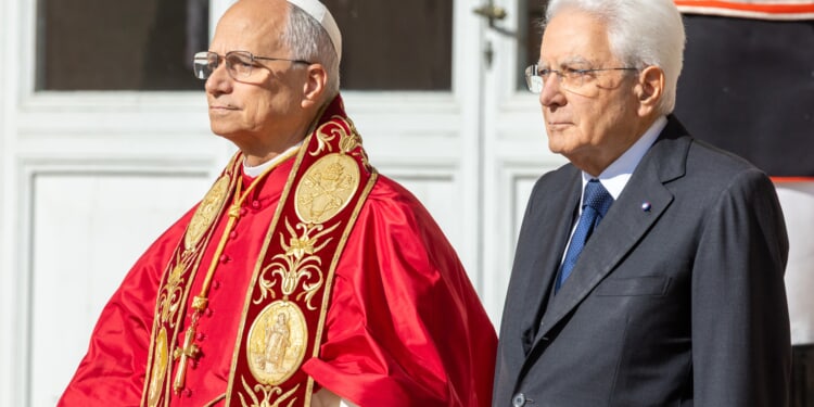 Pope Leo XIV meets Italian President Sergio Mattarella in first state visit to Italy