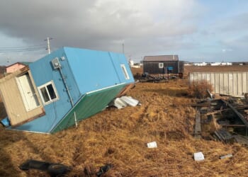 Typhoon's remnants strike western Alaska, killing one and leaving two missing