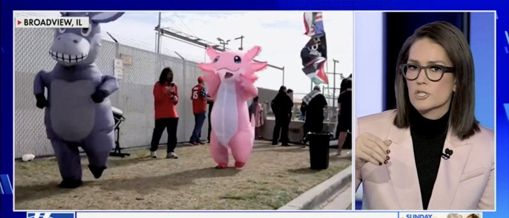 Watch Jessica Tarlov explain ‘intellectual’ benefits of dressing up as inflatable animal to protest ICE