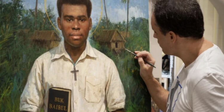 How to convey the serenity of a martyr? The challenge of painting Peter To Rot’s portrait