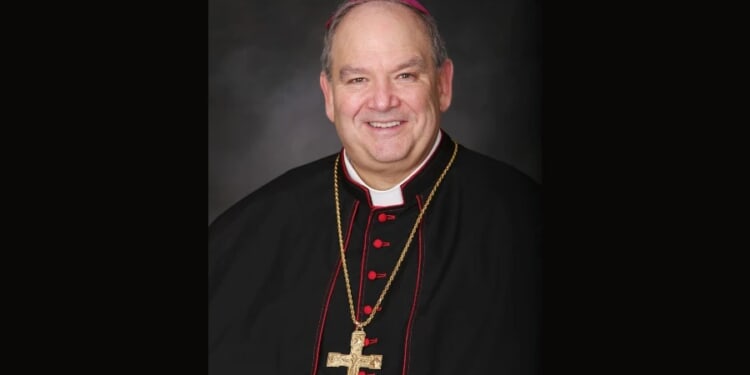 Minneapolis Archbishop Bernard Hebda delivers letters from Annunciation School to Pope Leo XIV