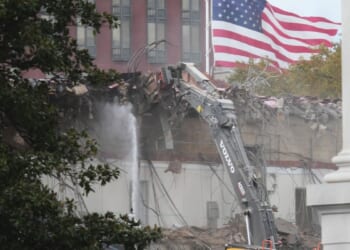 Trump defends ballroom construction as criticism mounts