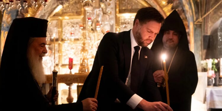 Vance Caps Middle East Trip, Calls For Lasting Peace With Stop At Church Of The Holy Sepulchre