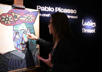 Picasso portrait of Dora Maar in vivid hat, long hidden from view, sells for 32 million euros