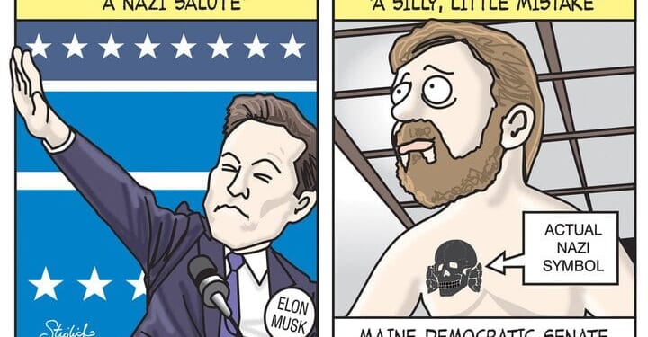 Best political cartoons of the week: Liberal logic whitewashing Nazi symbols