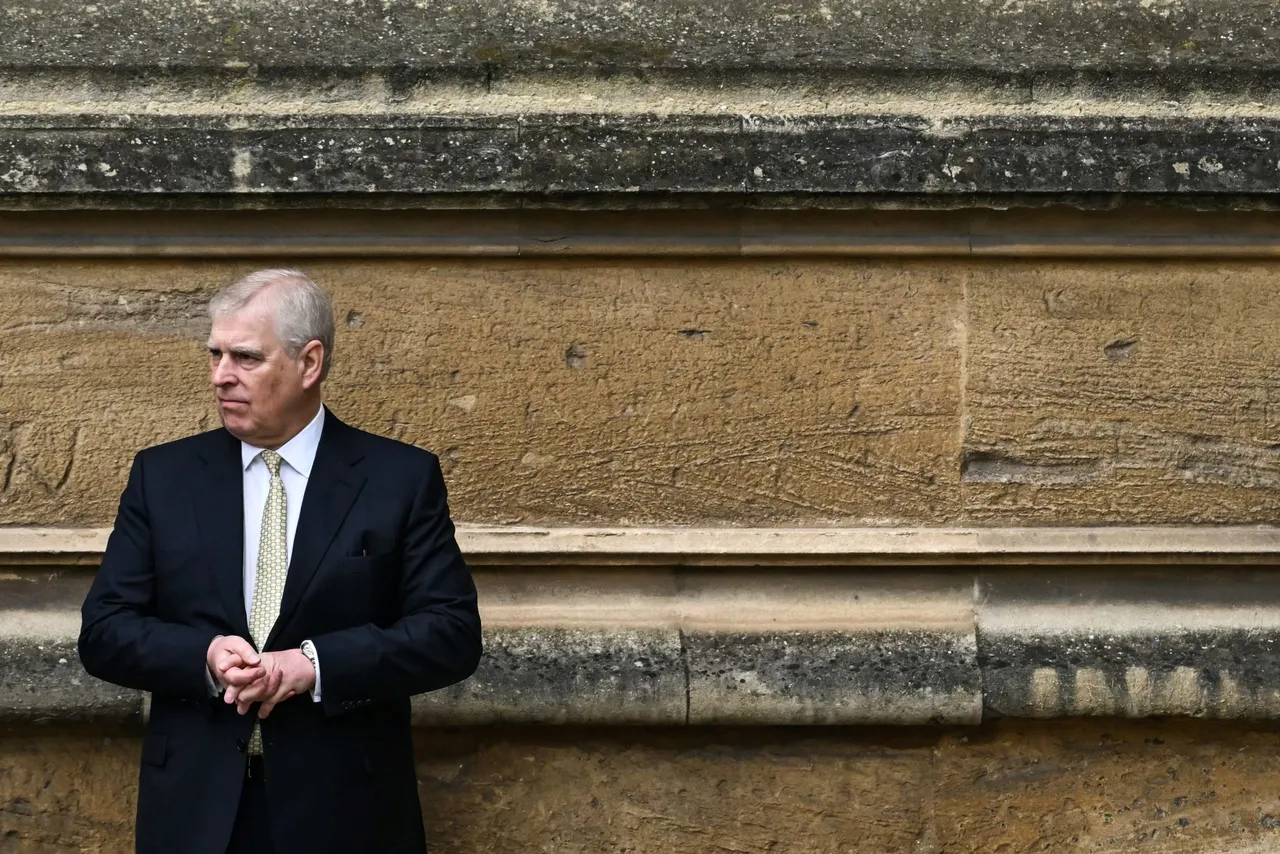 Britain's Prince Andrew, Duke of York reacts as he arrives at St. George's Chapel, Windsor Castle, to attend the Easter Mattins Service, on March 31, 2024. (Photo by JUSTIN TALLIS / AFP) (Photo by JUSTIN TALLIS/AFP via Getty Images)