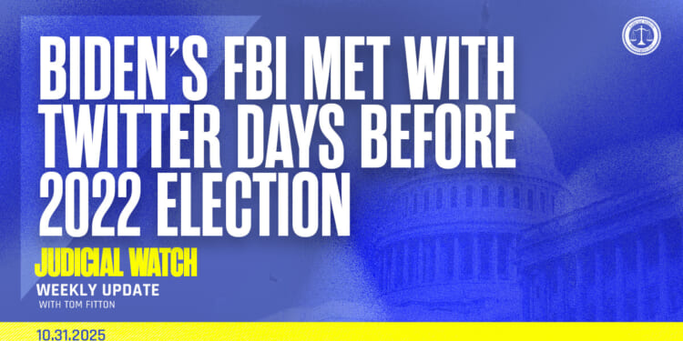 Biden’s FBI Met with Twitter Days Before 2022 Election