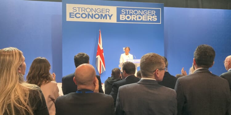 Andrew Gimson's Conference sketch: Badenoch yearns to rend Starmer and Farage limb from limb