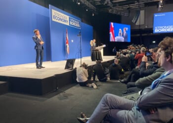 Andrew Gimson's Conference sketch: Jenrick goes for the judges