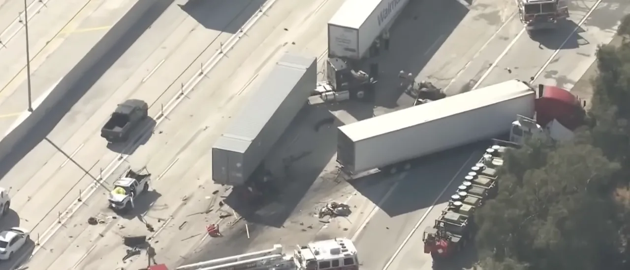 California crash kills three. KTLA 5 Youtube screen grab.