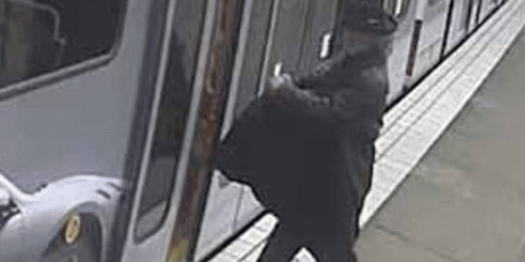 Chilling footage of man dragged to his death after his coat gets caught in commuter train door