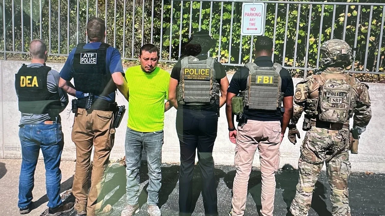 ICE and law enforcement partners arrested Juan Espinoza-Martinez on October 6, 2025. DHS image.