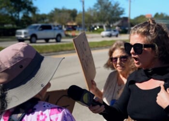 Lady at rally casually tells polite reporter that she’s glad Charlie was killed and she should suffer same fate