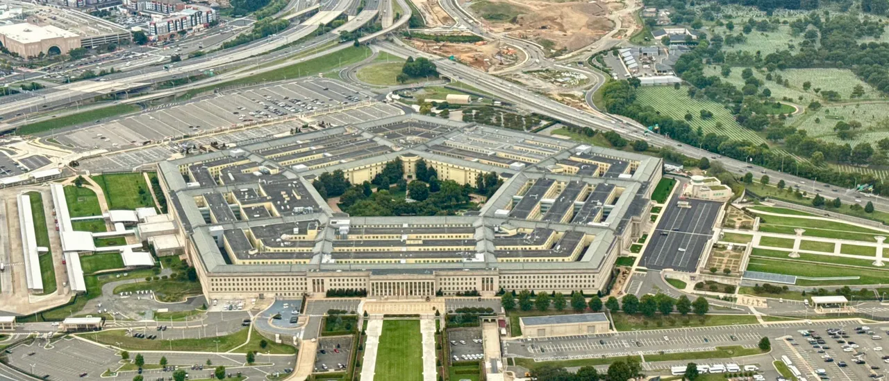 Aerial view of the Pentagon in Washington, DC, on September 20, 2025. (Photo by DANIEL SLIM/AFP via Getty Images)
