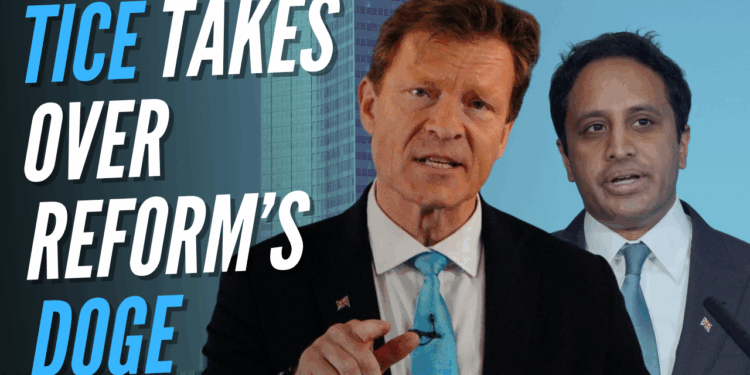Richard Tice Takes Over as Head of Reform's DOGE – Guido Fawkes