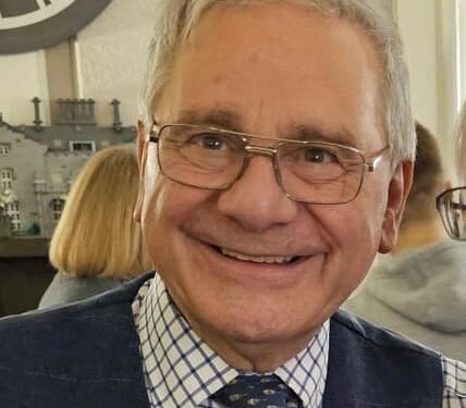 Roger Carswell speaks at a church festival weekend in Reeth, North Yorkshire