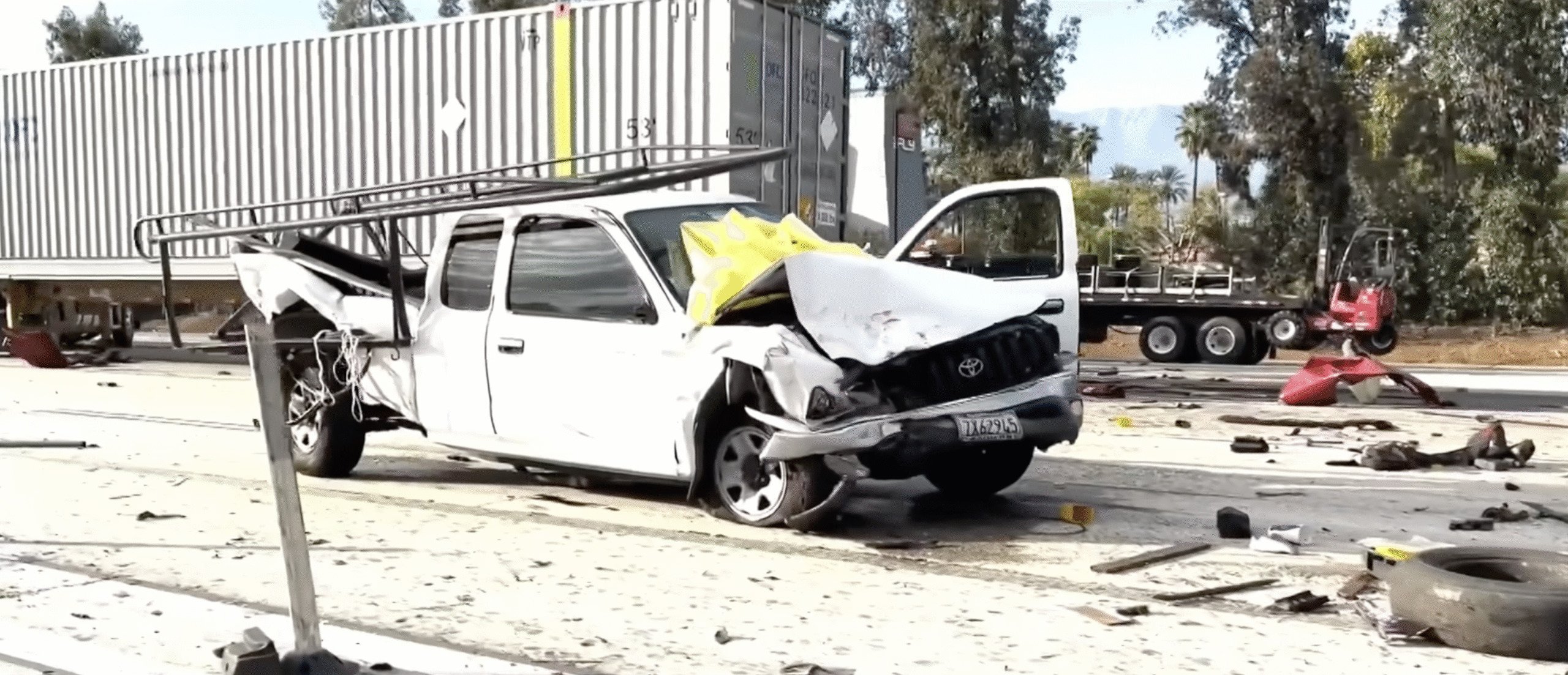 California crash kills three. KTLA 5 Youtube screen grab. 