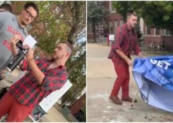 University student who flipped TPUSA table over on campus arrested and fired