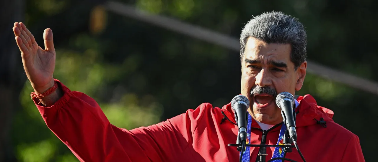 Venezuelan President Nicolas Maduro speaks in Caracas on October 12, 2025.