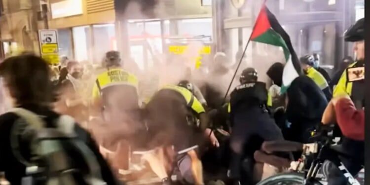Violent Pro-Palestinian Oct. 7 protest Leaves Four Boston Officers Hospitalized
