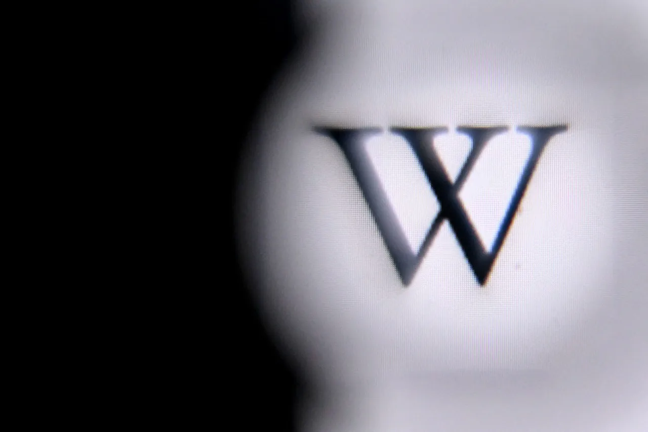 A picture taken on April 15, 2022 in Moscow shows the Wikipedia logo is seen on a tablet screen. (Photo by KIRILL KUDRYAVTSEV/AFP via Getty Images)