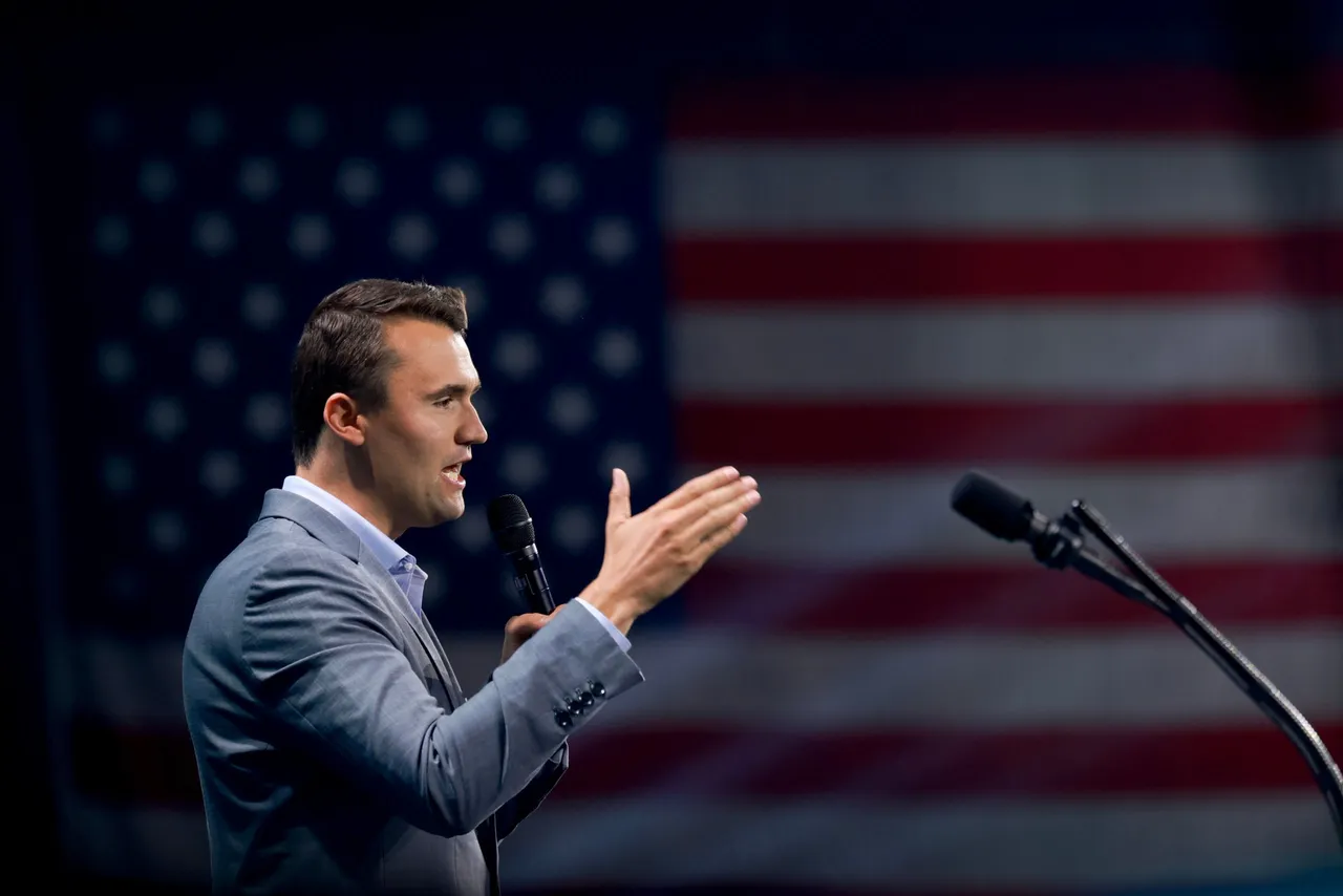 Charlie Kirk, who founded Turning Point USA, speaks before former President Donald Trump's arrival during a Turning Point USA Believers Summit conference at the Palm Beach Convention Center on July 26, 2024. (Photo by Joe Raedle/Getty Images)