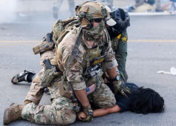 Video shows immigration agent punching restrained man after car collision turns into confrontation