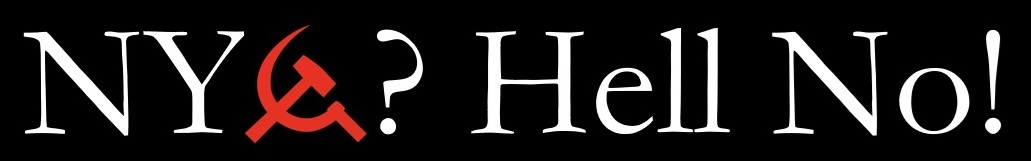 NY Communist symbol slogan: 'Hell No!'
