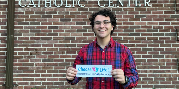 Meet the college student sharing bumper stickers to save unborn lives