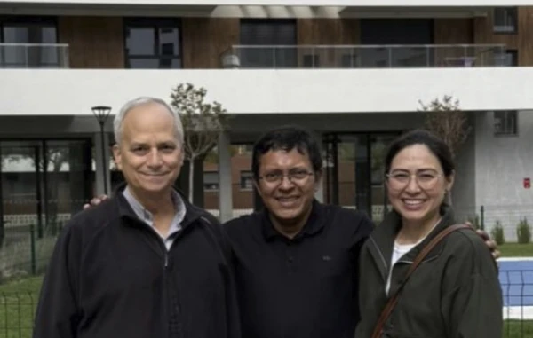 Armando with his wife and Father Robert Prevost in Valladolid. Credit: Photo courtesy of Armando Lovera