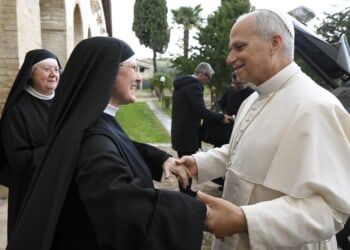 Pope Leo XIV visits Augustinian nuns he has known for years