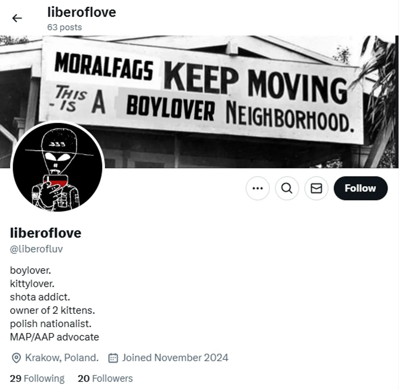 An archived webpage shows a self-described "Totenation" leader's X account laced with pedophilic phrases on Dec. 18, 2024. (Screenshot/Daily Caller News Foundation)