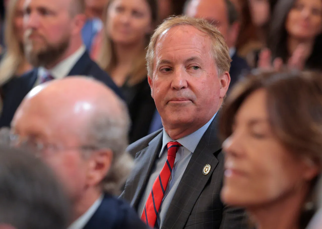 WASHINGTON, DC - MARCH 20: Texas Attorney General Ken Paxton attends the executive order signing ceremony to reduce the size and scope of the Education Department in the East Room of the White House on March 20, 2025 in Washington, DC. The order instructs Education Secretary Linda McMahon, former head of the Small Business Administration and co-founder of the World Wrestling Entertainment, to shrink the $100 billion department, which cannot be dissolved without Congressional approval. (Photo by Chip Somodevilla/Getty Images)