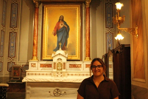 Among the choir members who sang for Pope Leo at the Cathedral of the Holy Spirit on Nov. 28, 2025, during the papal visit to Turkey, was Lili El-Helou, a Lebanese student who came to Turkey two years ago. Credit: Romy Haber