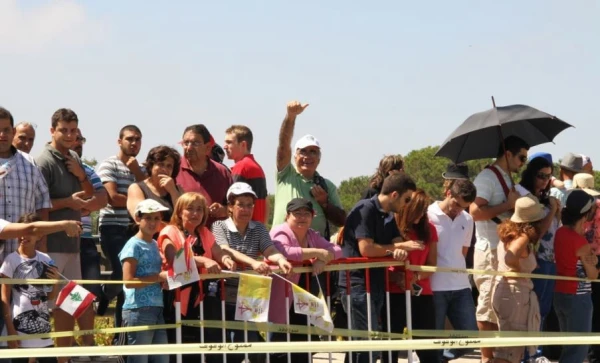 Lebanese faithful gather to welcome Pope Benedict XVI to their country in 2012. Credit: Philippe Abou Zeid via Elie Baroud