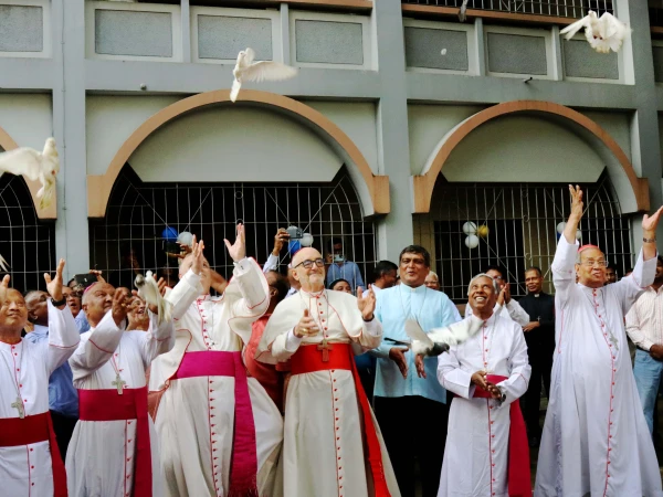 Cardinal Michael Czerny, SJ, presides over the inauguration of the 50th anniversary of the Episcopal Commission for Justice and Peace of the Catholic Bishops’ Conference of Bangladesh on Nov. 4, 2025, in Dhaka. Credit: Stephan Uttom Rozario