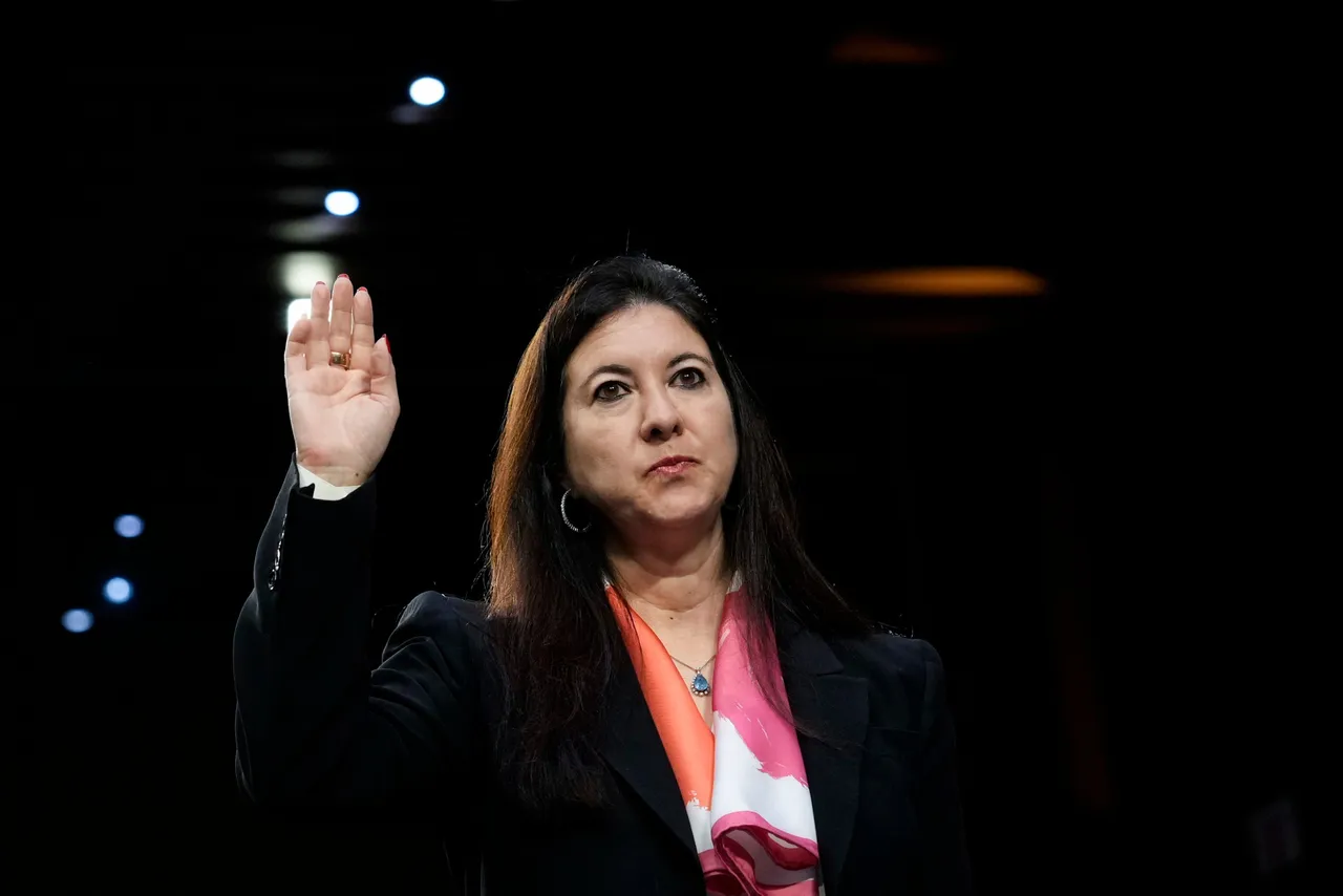 WASHINGTON, DC - JUNE 21: Dr. Adriana Kugler, nominee to be a member of the Board of Governors of the Federal Reserve System, is sworn in during a Senate Banking nominations hearing on June 21, 2023 in Washington, DC. Kugler is a Colombian-born economist currently serving as the U.S. Executive Director of The World Bank. (Photo by Drew Angerer/Getty Images)