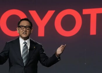 CEO Of Toyota Sports MAGA Gear At NASCAR Event