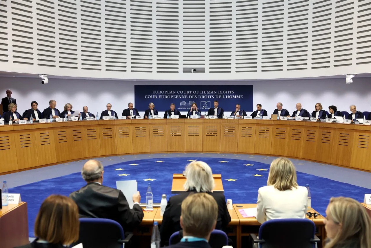Members of the European Court of Human Rights (ECHR) open a hearing in a climate change case involving six young Portuguese citizens against 32 countries, in Strasbourg, eastern France, on September 27, 2023. The European Court of Human Rights (ECHR) on September 27, 2023, began hearing a case brought by six Portuguese youths against 32 nations for not doing enough to stop global warming, the latest bid to secure climate justice through the courts. (Photo by FREDERICK FLORIN/AFP via Getty Images)